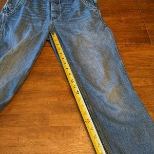 We the Free Free People Ziggy Overalls Sz 27 Blue Jeans Denim  100% Cotton